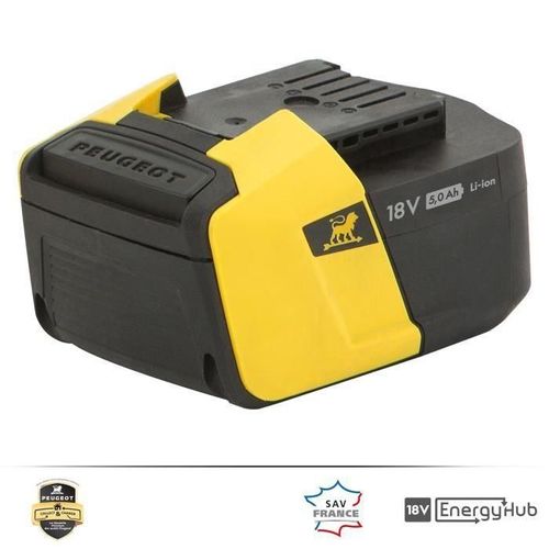 Batterie 5,0 Ah - 18 V - pour outils EnergyHub - ENERGYHUB-18V50 PEUGEOT