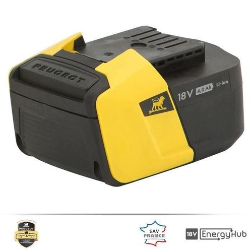 Batterie - 4,0 Ah - 18 V - pour outils EnergyHub - ENERGYHUB-18V40 PEUGEOT