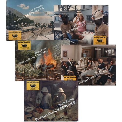 Gold : Jeu De 5 Photos Glacées Prestige D'exploitation Cinématographique - Format 30x39,5 Cm - De Peter Hunt Avec Roger Moore, Susannah York, Ray Milland, John Gielgud, Bradford Dillman - 1974