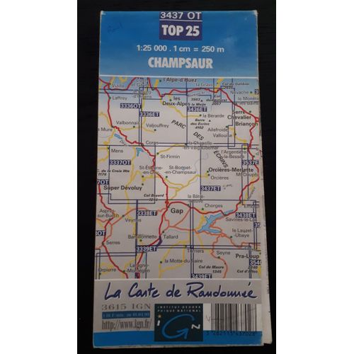 Carte Ign 3437 Ot Champsaur