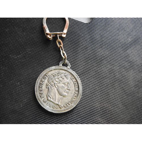 Porte-Cle Medaille / Napoleon Empire Francais 1806 / Bar Louis