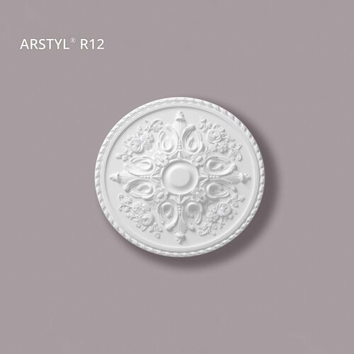Rosace NMC R12 ARSTYL Noel Marquet Élement décorative design intemporel classique blanc diamètre 82,5 cm