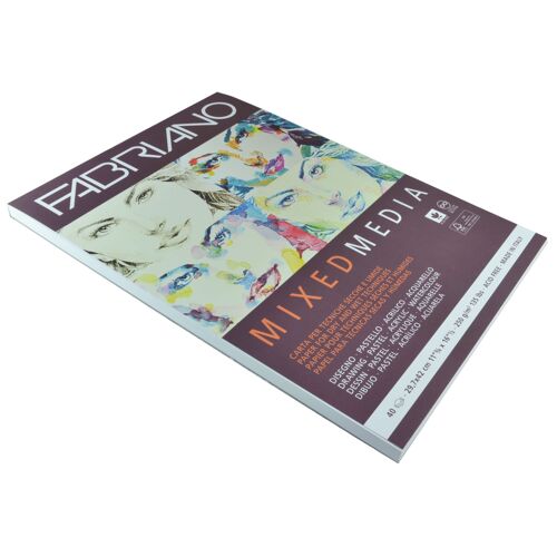 Papier Fabriano Mixed Media Bloc A3 250g 40 Feuil. Naturel - Fabriano