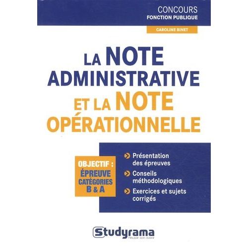 La Note Administrative Et La Note Opérationnelle