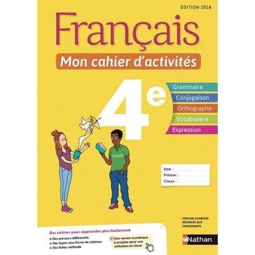 Français 4e Mon Cahier D'activités