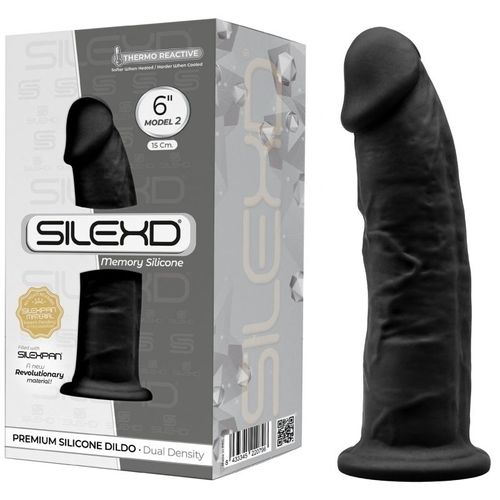 Gode Réaliste Noir Double Densité N° 2 - 15 Cm