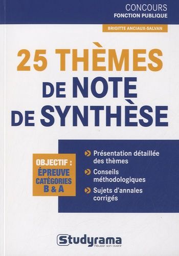 25 Thèmes De Note De Synthèse
