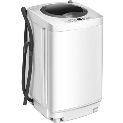 COSTWAY Mini Machine à Laver avec Essorage 3,5kg Auto 240W avec Fonction de Déshydratation Panneau de Commande pour Appartements