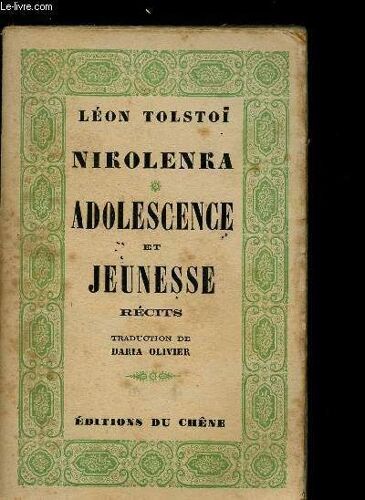 Nikolenka - Adolescence Et Jeunesse