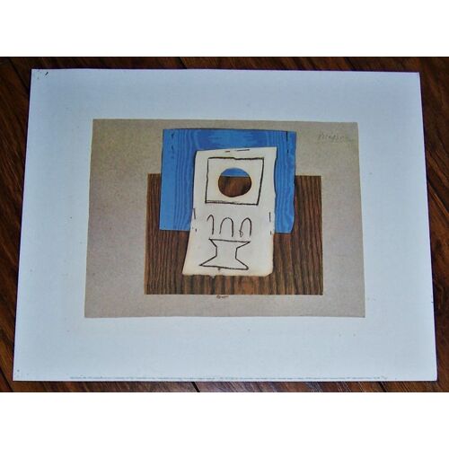 Reproduction D'une Composition Au Verre De Pablo Picasso Sur Papier Canson 40 X 50 Cm