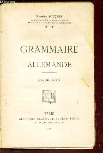 Grammaire Allemande .