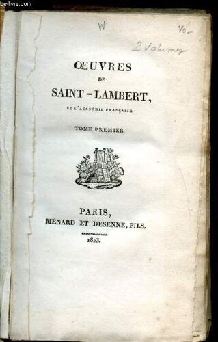 Oeuvres - Tome Premier