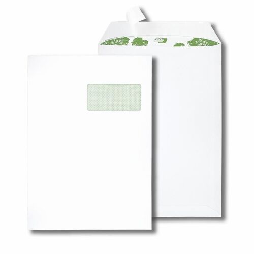 Gpv Boite De 250 Pochettes Extra Blanches 100% Recyclées C4 229x324 100 G