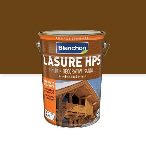 Lasure haute protection solvantées - chêne moyen - 5 litres - HPS BLANCHON