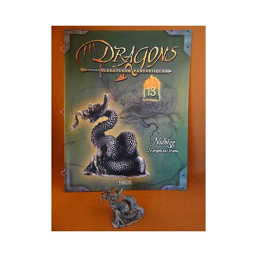 Dragons Et Créatures Fantastiques N°13 : Nidhögg Le Dragon Des Brumes - Les Éditions Atlas - Revue + Figurine - 2007