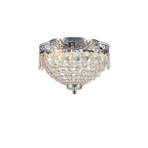 Markslojd Joline Plafonnier 2 Lumières Chrome, Cristal