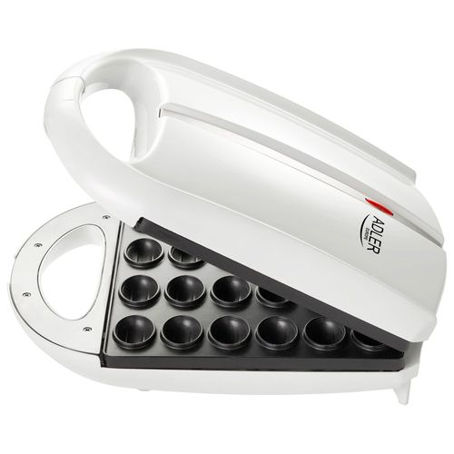 Gaufrier Gaufrier à Noix, 24 Moitiés de Pâte à la Fois, Plaques Antiadhésives, 1600W, Blanc, Adler, AD3039