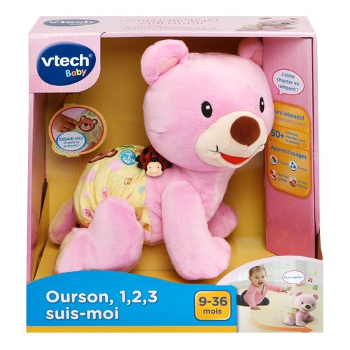 VTECH BABY OURSON, 1, 2, 3 SUIS-MOI ROSE