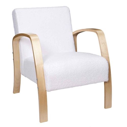 Paris Prix - Fauteuil Scandinave Design "Hella" 80cm Blanc