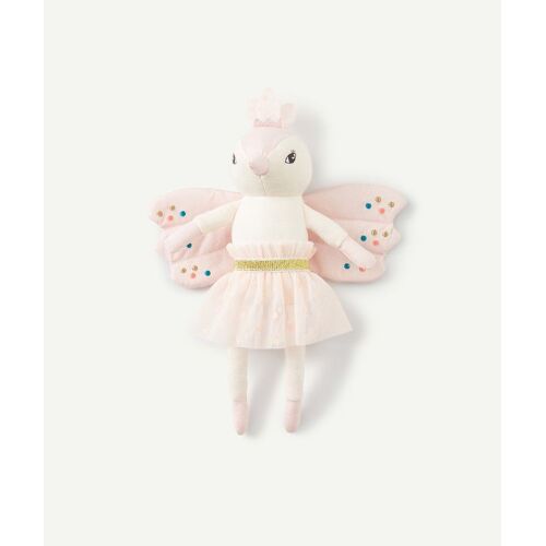 Doudou Peluche Oiseau De Paradis Tape À L'oeil Rose Jupe Tulle