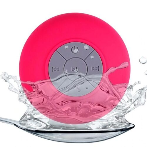 Enceinte Bluetooth Waterproof Portable Mini Subwoofer Pour Douche Avec Micro Intégré Rose YONIS