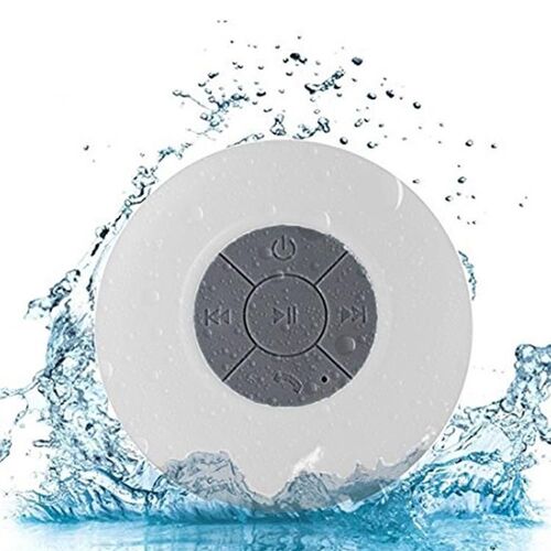 Enceinte Bluetooth Waterproof Portable Mini Subwoofer Pour Douche Avec Micro Intégré Blanc YONIS