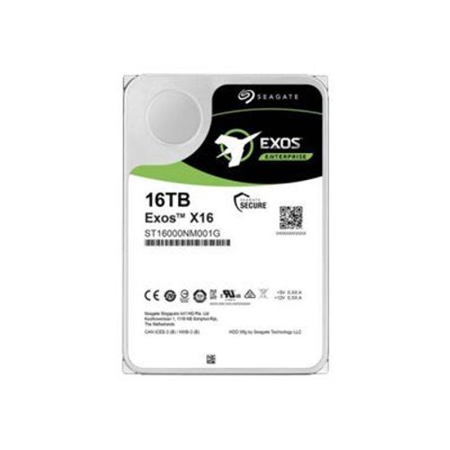 Seagate Exos X16 ST16000NM001G - Disque dur - 16 To - interne - SATA 6Gb/s - 7200 tours/min - mémoire tampon : 256 Mo