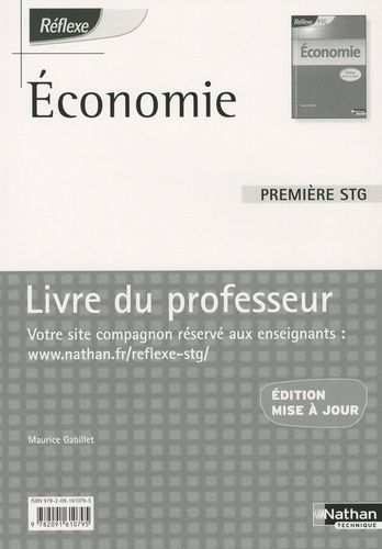 Economie 1re Stg - Livre Du Professeur