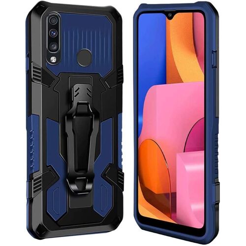 Coque Samsung Galaxy A20S [Serie Armorbox] Robuste avec Double Couche Coque de Support pour Samsung Galaxy A20S Housse Bleu