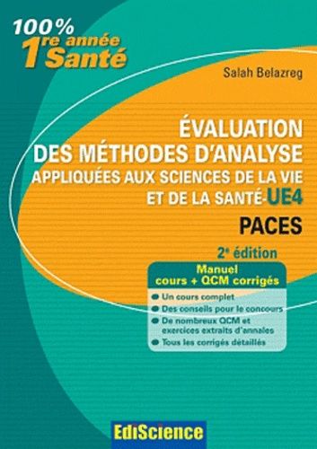 Evaluation Des Méthodes D'analyse Appliquées Aux Sciences De La Vie Et De La Santé Ue4 - Paces