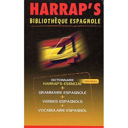Bibliothèque Espagnole Harrap's Coffret 4 Volumes : Verbes Espagnols, Grammaire Espagnole, Vocabulaire Espagnol, Dictionnaire Esencial Français-Espagnol/Espagnol-Français