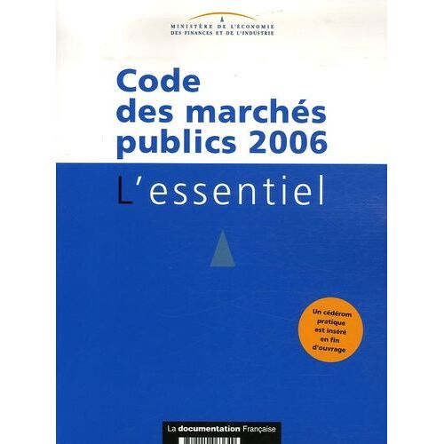 Code Des Marchés Publics - (1 Cd-Rom) - Edition 2006
