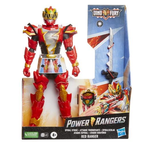 HASBRO Power Rangers Dino Fury Ranger Rouge Attaque tournoyante