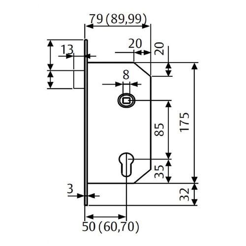 Serrure 4039 Dte sur antipanique