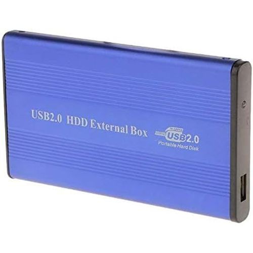 SJZG-Boîtier Externe En Métal Pour Disque Dur Usb 2.0 Sata 2,5"" (6,35 Cm) Bleu