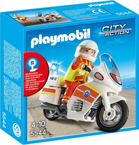 Playmobil  City Action 5544  - Sauveteur Avec Moto