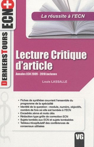 Lecture Critique D'article - Annales Ecn 2009/2010 Incluses