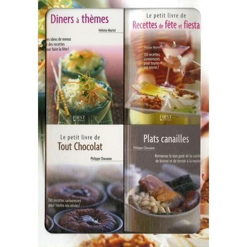 Le Petit Coffret Cuisine De Fêtes ! - Coffret En 4 Volumes : Dîners À Thèmes - Recettes De Fête Et Fiesta - Plats Canailles - Tout Chocolat