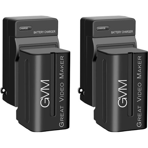 Gvm Video Light Power Supply Accessories For Led 800D 480 880Rs Studio Panneau Lumineux Pour Interview Spare Battery With Charger ¿Plein Air Portrait Photographie Vidéo Tir Éclairage Bc-75 B[Z3945]