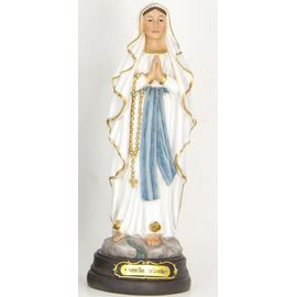 STATUE NOTRE DAME DE LOURDES en résine 20 cm