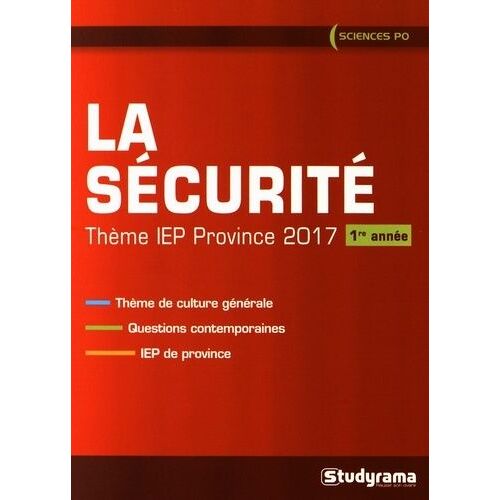 La Sécurité - Thème Iep Province 2017 (1re Année)