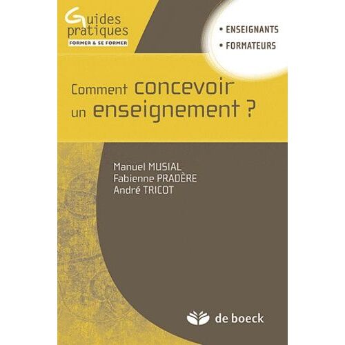 Comment Concevoir Un Enseignement ?