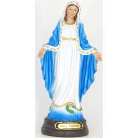 STATUE VIERGE MIRACULEUSE résine 12 cm