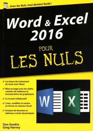 Word Et Excel 2016 Pour Les Nuls