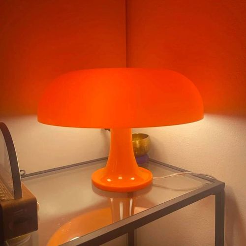 Lampe De Table Led Champignon,Pour Hôtel,Chambre À Coucher,Chevet,Salon,Éclairage De Décoration,Lampes De Bureau Modernes Et Minimalistes--Orange
