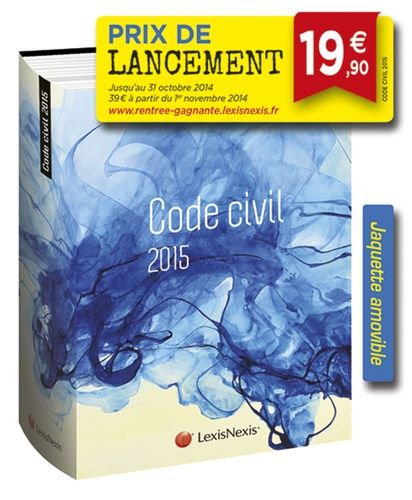 Code Civil - Jaquette 'stohead' Amovible - Edition 2015