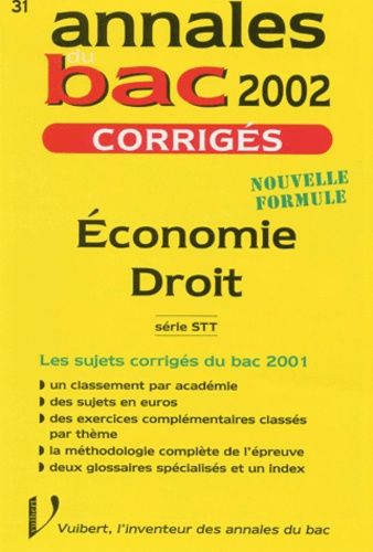 Economie-Droit Série Stt - Corrigés 2002