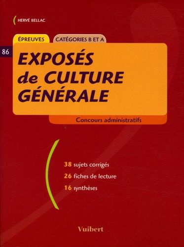 Exposés De Culture Générale - Catégories B Et A