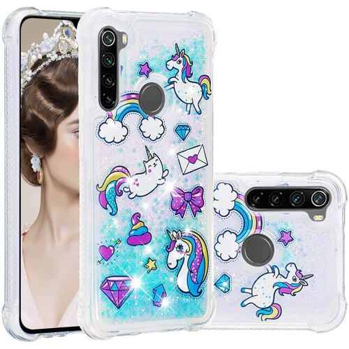 Redmi Note 8 Coque Bling Glitter Sparkle Floating Antichoc Protective Silicone Tpu Housse En Cuir Compatible Pour Xiaomi Redmi Note 8 Messenger Horse Yb.