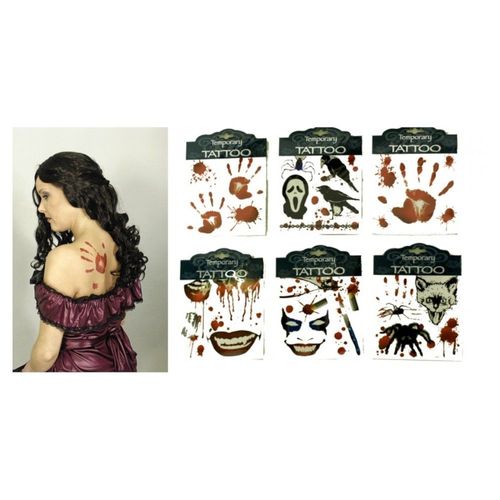 Tatouages Éphémères Sanglants Halloween